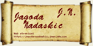 Jagoda Nadaškić vizit kartica
